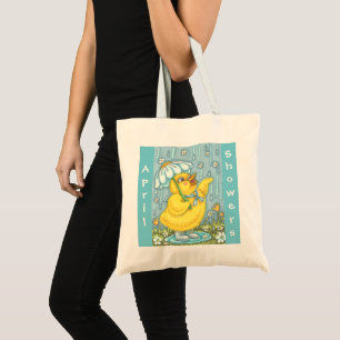 BOLSO DE TELA APRIL SHOWERS, SPRING CHICK TOTE BAG
