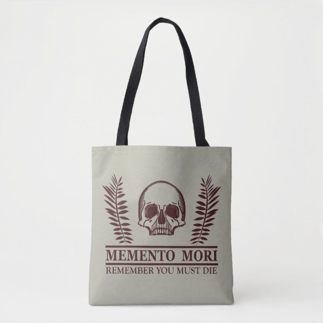 Bolso De Tela Aprovecha el Día Memento Mori calavera (Anverso)