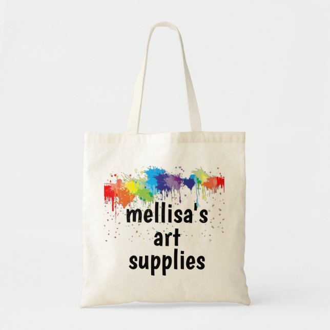 Bolso De Tela Aprovisionamiento de arte personalizado (Frente)
