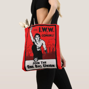 Bolso De Tela aproximadamente 1905 IWW viene a imprimir