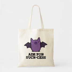 Bolso De Tela Apuntar A Un Pun De Bat Positivo Gracioso De Éxito