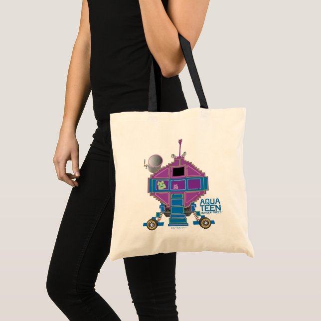 Bolso De Tela Aqua Adolescente fuerza de hambre auto Mooninites (Anverso (producto))