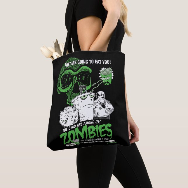Bolso De Tela Aqua adolescente fuerza de hambre zombies Poster (Detalle)