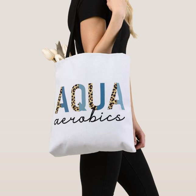 Bolso De Tela Aqua Aerobic Cheetah print Regalos de aeróbic acuá (Detalle)