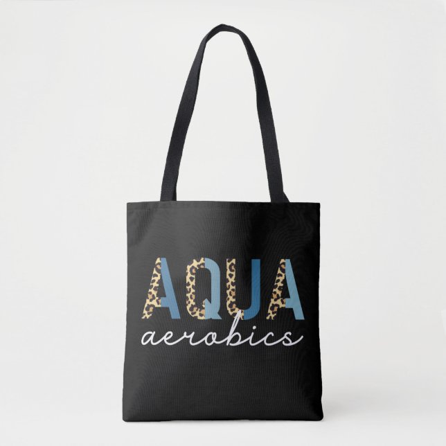 Bolso De Tela Aqua Aerobics Cheetah print Aqua aerobic giros (Anverso)