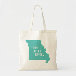 Bolso De Tela Aqua Missouri Hogar Sweet Home State Tote Bag