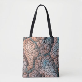 Bolso De Tela Aqua peach and black quilt pattern