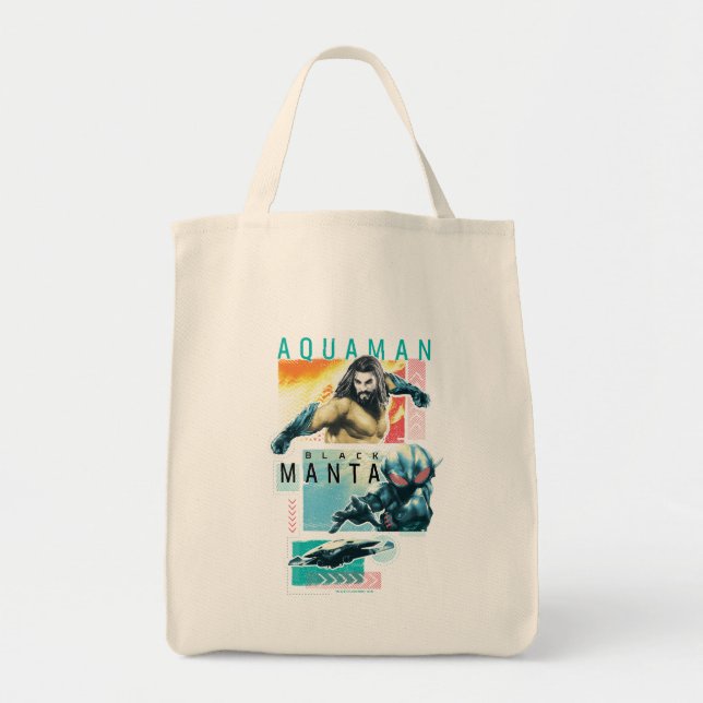 Bolso De Tela Aquaman | Acuamán modernista y gráfico de Manta ne (Frente)