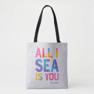 Bolso De Tela Aquaman "All I Sea Is You" Colorful Paisley