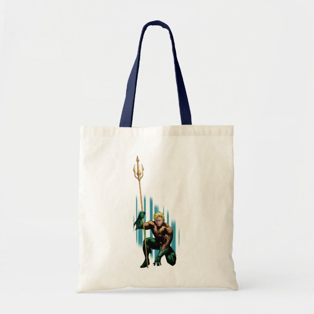 Bolso De Tela Aquaman Crouching (Frente)