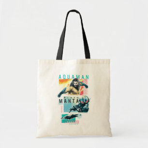 Bolso De Tela Aquaman el   Aquaman modernista y gráfico negro