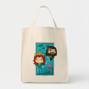 Bolso De Tela Aquaman el Chibi Mera y gráfico submarino de