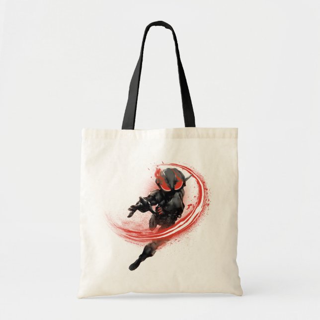 Bolso De Tela Aquaman | Gráfica Black Manta Red Swipe (Frente)