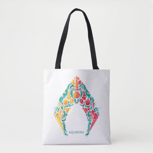 Bolso De Tela Aquaman | Logo De Aquaman Y Mera (Anverso)