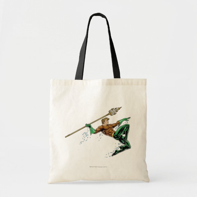 Bolso De Tela Aquaman Lunging con voz (Frente)