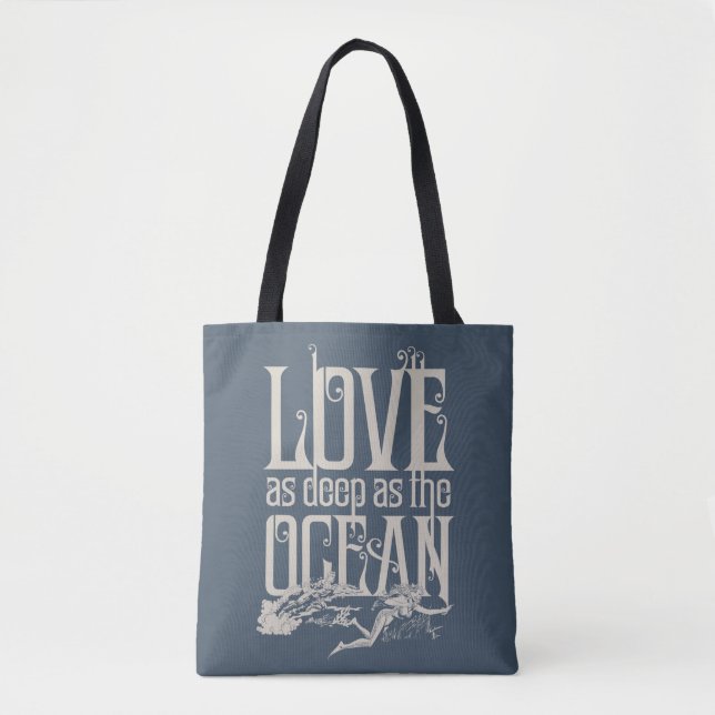 Bolso De Tela Aquaman & Mera - Amor Tan Profundo Como El Océano (Anverso)