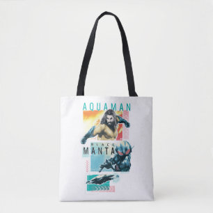 Bolso De Tela Aquaman   Modernist Aquaman & Black Manta Graphic