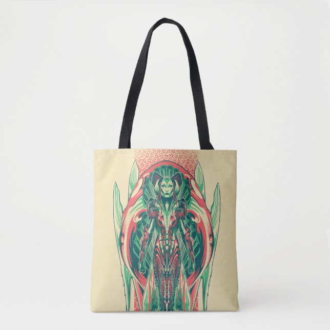 Bolso De Tela Aquaman | Queen Fisherman Art Nouveau Panel (Anverso)