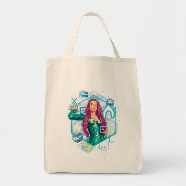 Bolso De Tela Aquaman | Xebel Princess Mera Hexagonal Graphic (Frente)