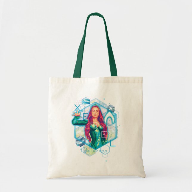 Bolso De Tela Aquaman | Xebel Princess Mera Hexagonal Graphic (Frente)