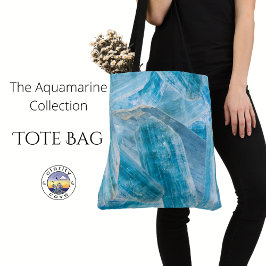 Bolso De Tela Aquamarine Aqua Blue Crystal Gemstone Shoulder