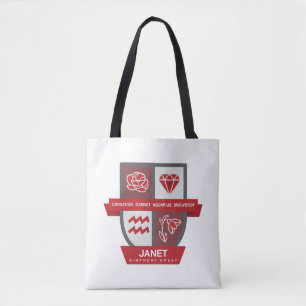 Bolso De Tela Aquarius Birthday Crest™ para enero 20-31