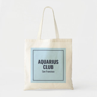 Bolso De Tela Aquarius blue simple modern birthdays zodiac Bag