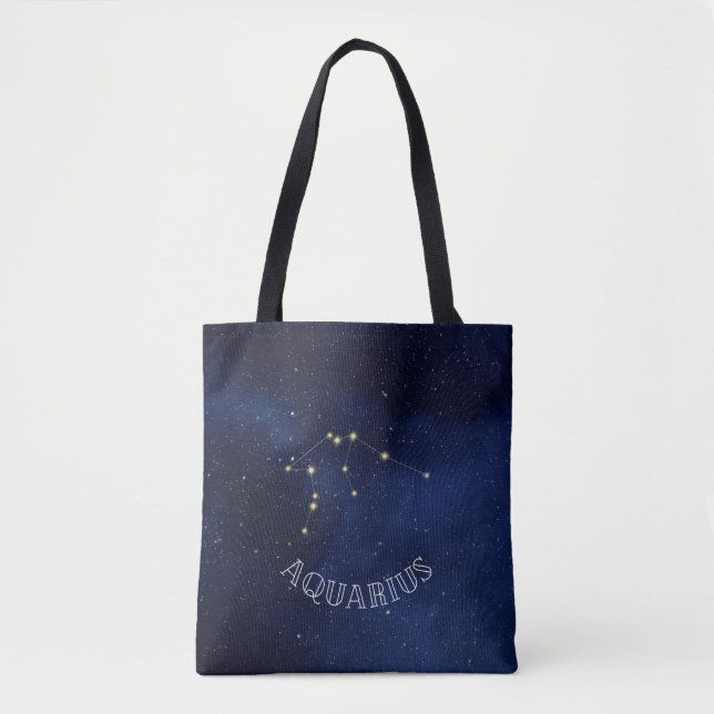 Bolso De Tela Aquarius Constellation Tote Bag (Anverso)