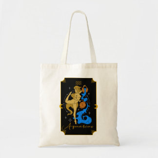 Bolso De Tela Aquarius Saucy Rótulos Astrológica Tote Bag