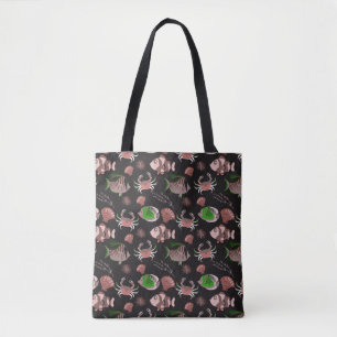 Bolso De Tela Aquatic animals pattern   ocean underwater life 12