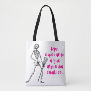 Bolso De Tela Aqui esperando que cambies meme
