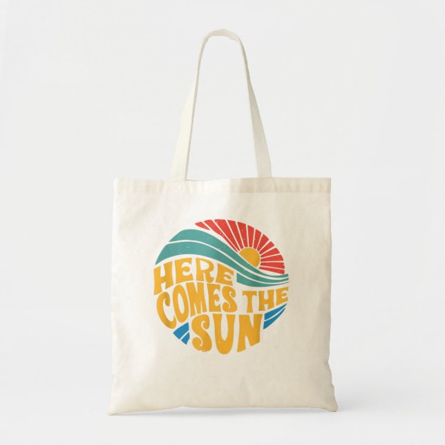 Bolso De Tela Aquí viene el gráfico de Sun Music Lover (Frente)