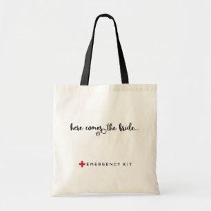 Bolso De Tela Aquí viene el regalo nupcial del equipo de la