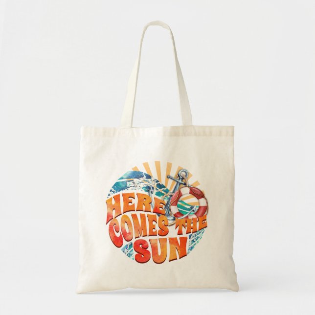 Bolso De Tela Aquí Viene El Sol (Frente)