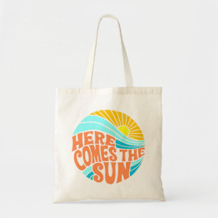 Bolso De Tela Aquí viene el sol, el estilo retro, el estilo hipp