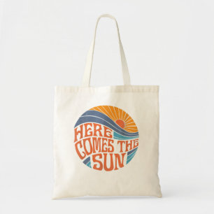 Bolso De Tela Aquí viene el Sun Vintage Retro Sixties Surf Summ