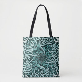 Bolso De Tela arabic lletters tiffany