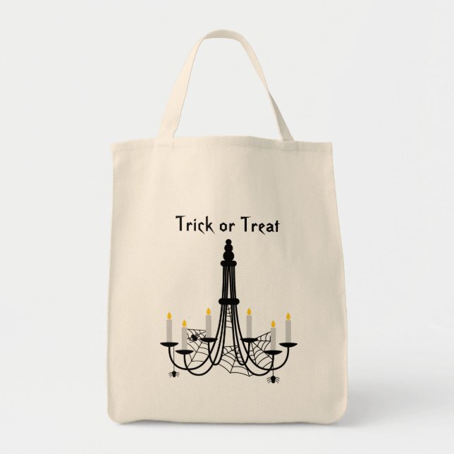 Bolso De Tela Araña candelabro gótico de Halloween (Frente)