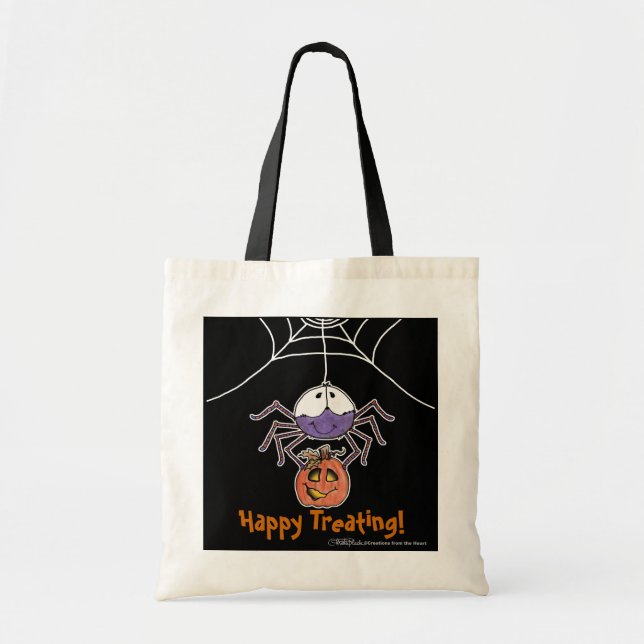 Bolso De Tela Araña con Jack-O-Lantern (Frente)