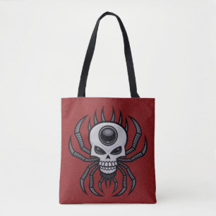 Bolso De Tela Araña Cráneo