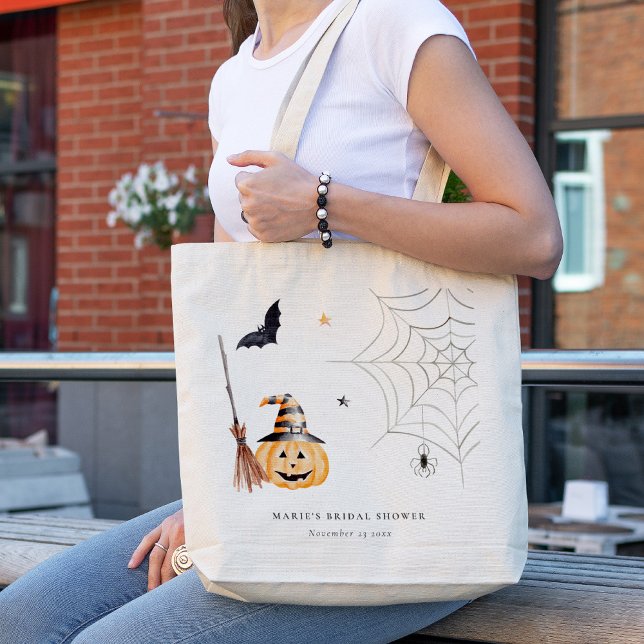 Bolso De Tela Araña de calabaza de Halloween con ducha de novias (Subido por el creador)