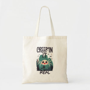 Bolso De Tela Araña de Halloween Kawaii juego de palabras