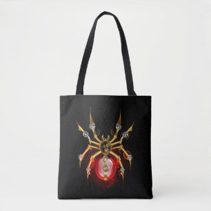 Bolso De Tela Araña de vapor sobre negro