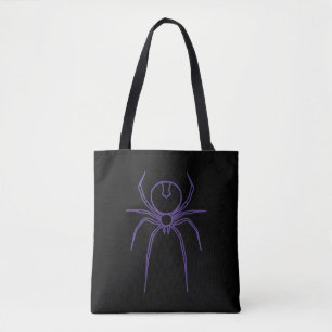 Bolso De Tela Araña en púrpura y negro