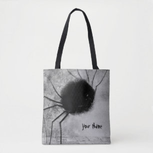 Bolso De Tela Araña sonriente de Odilon Redon, Vintage Halloween