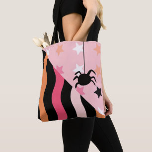 Bolso De Tela Araña y estrellas de Halloween