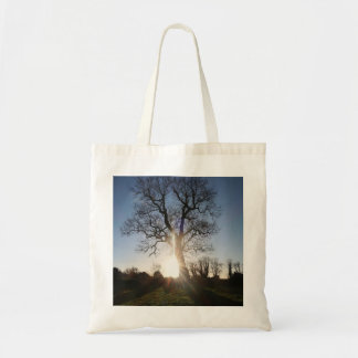 Bolso De Tela Árbol al atardecer