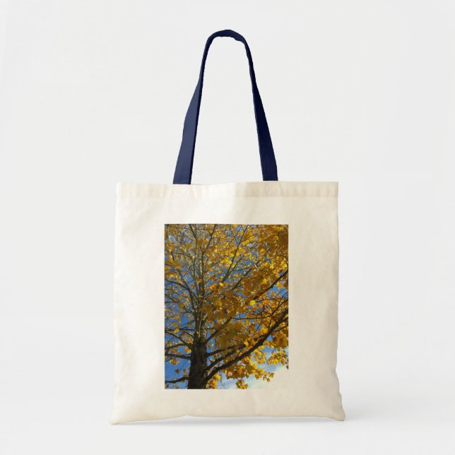 Bolso De Tela Árbol amarillo otoñal (Frente)