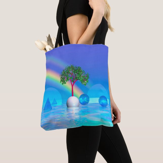 Bolso De Tela Árbol arcoiris (Detalle)