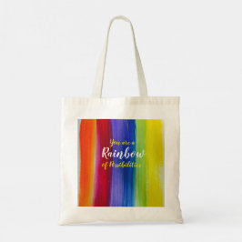 Bolso De Tela Árbol arcoiris y rayas